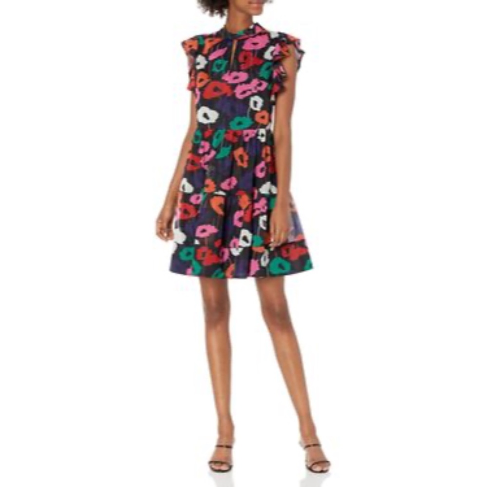 Milly Layla Floral Poppy Print Mini Dress